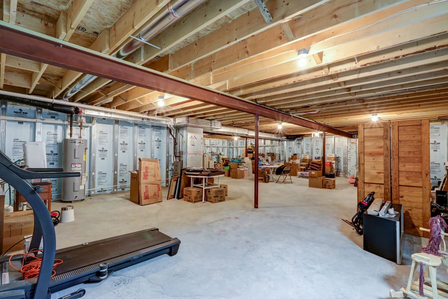 Before photo of Lancaster basement remodel