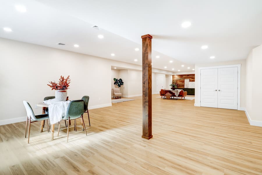 large open space Lititz Basement Remodel 