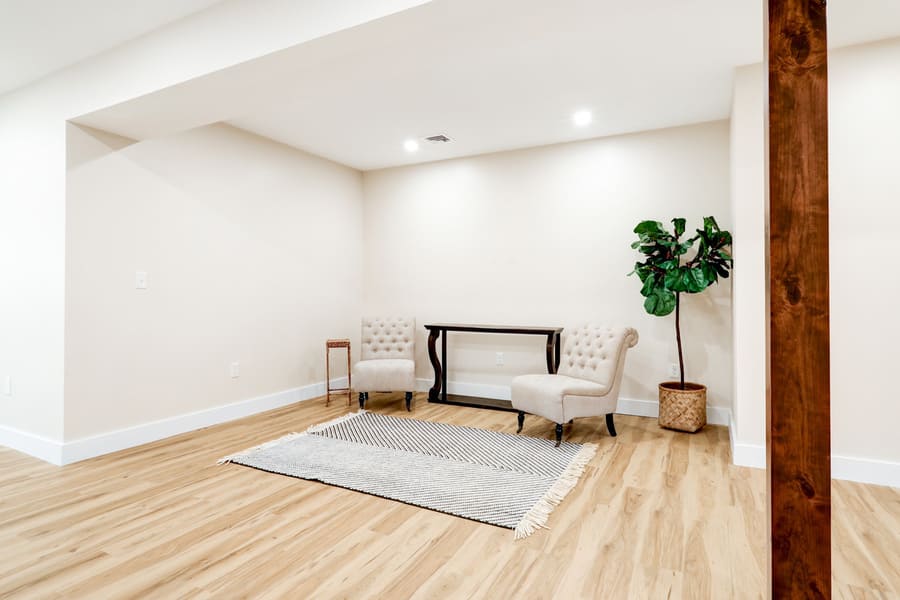 Lititz Basement Remodel with seating area