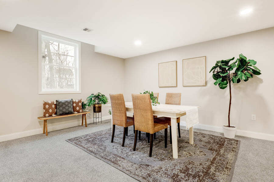 Manheim Township Basement Remodel with multiple living spaces