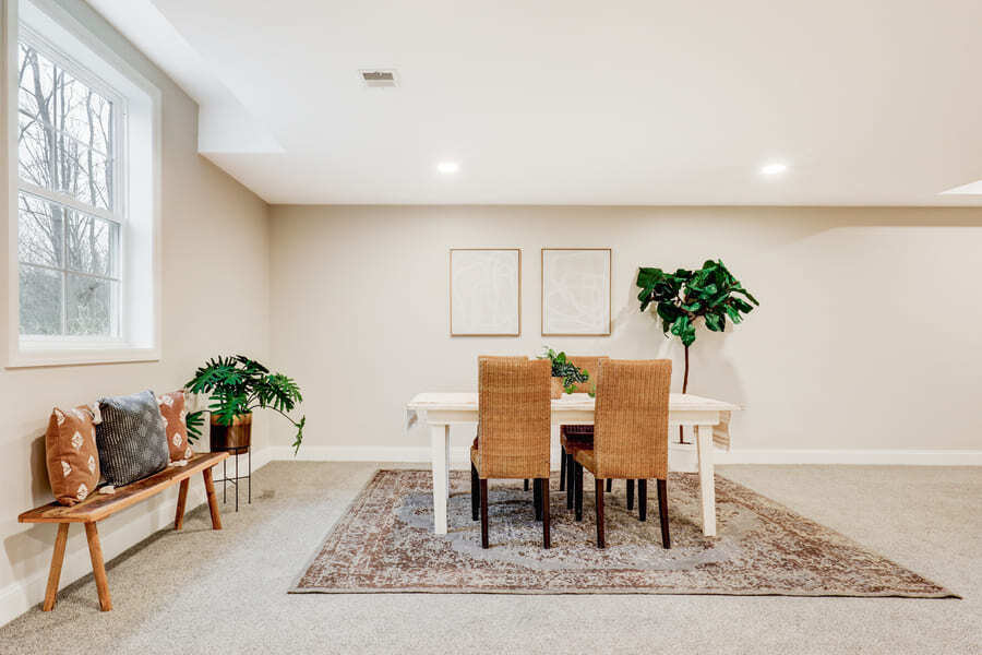 dining room in Manheim Township Basement Remodel