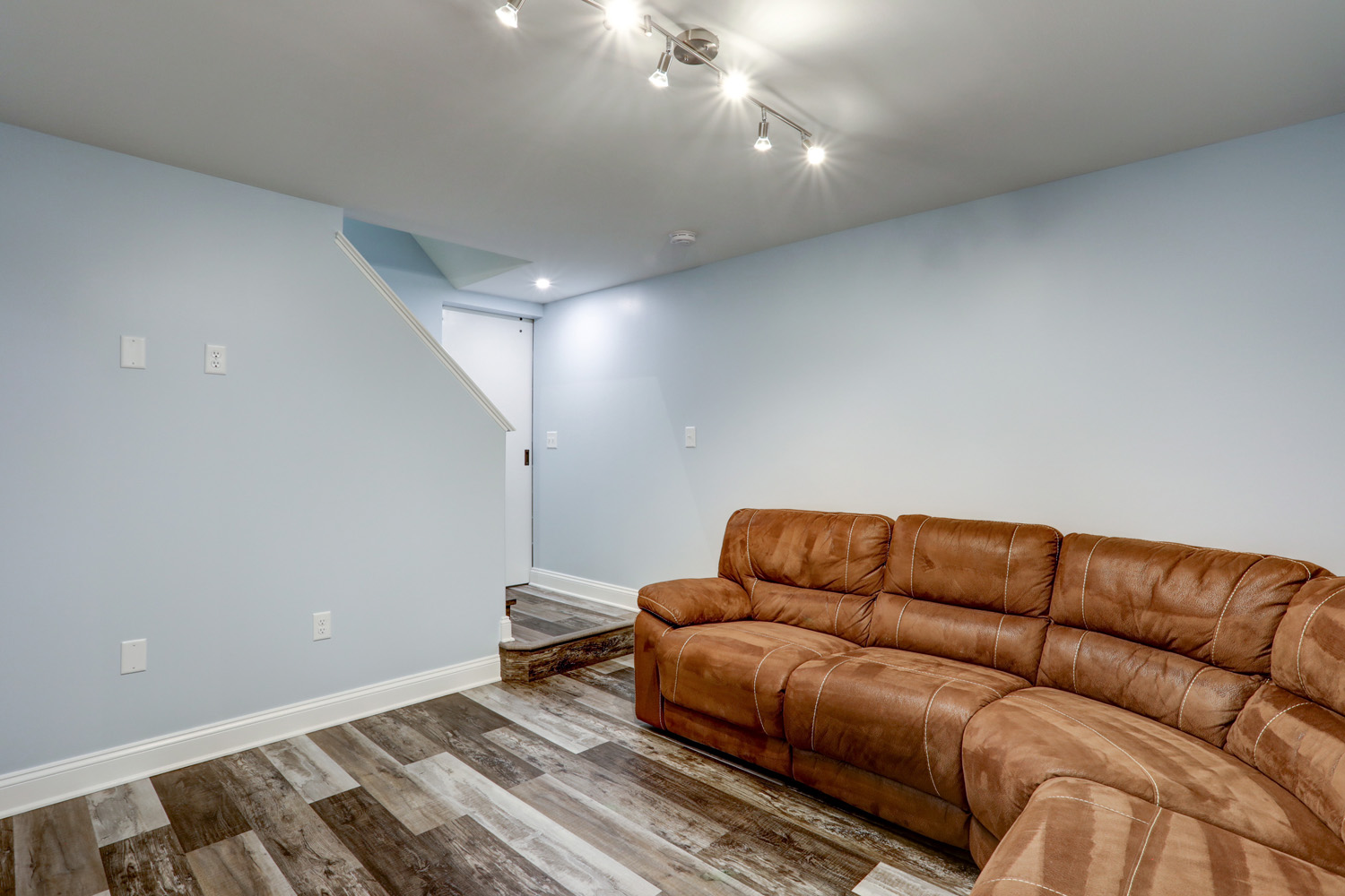 Millersville Basement Remodel with blue walls