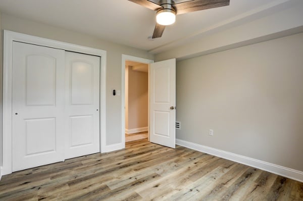 New bedroom in Lancaster basement remodel