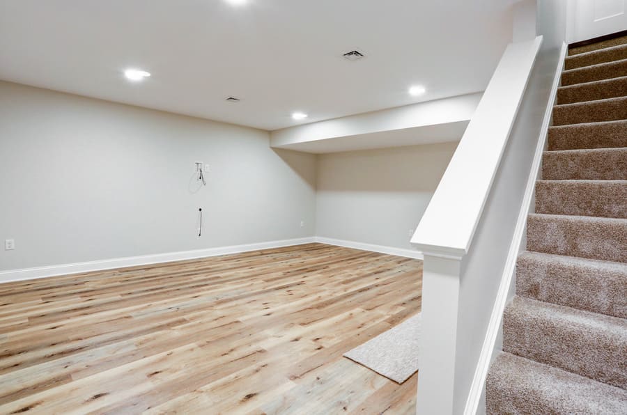 Lancaster basement remodel with LVP