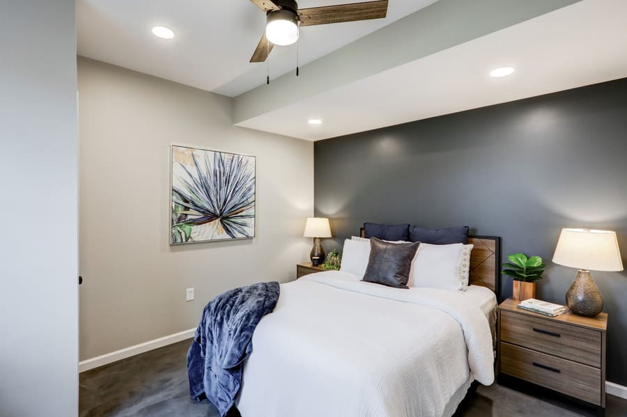 guest bedroom in Washington Boro Basement Remodel