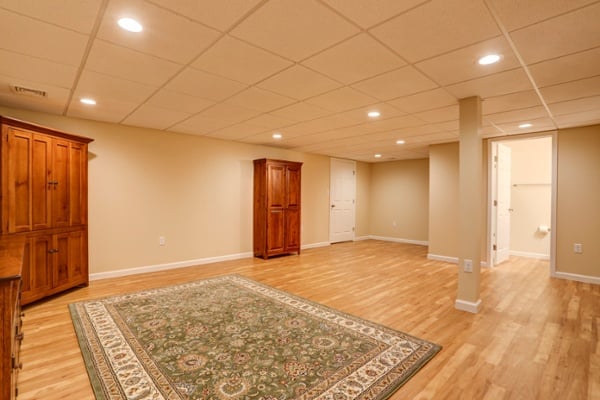 Lititz finished basement remodel with drop ceiling