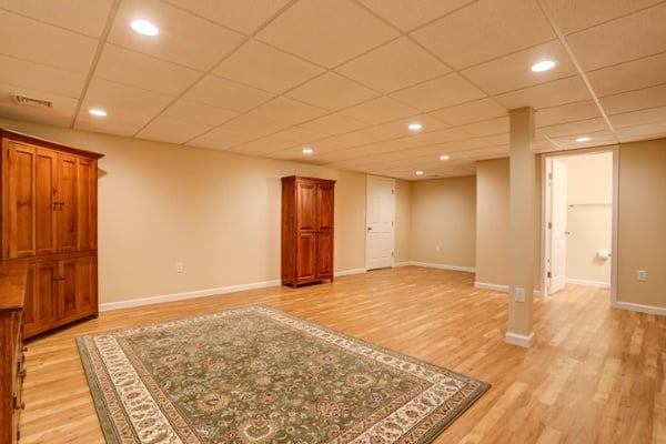 Large basement in Lititz with drop ceiling