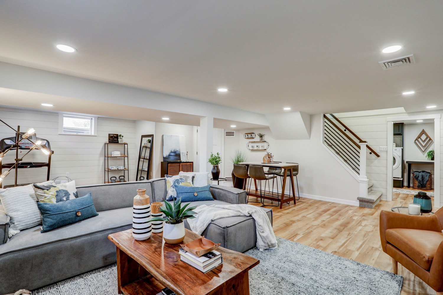 After photo of a Lancaster basement remodel