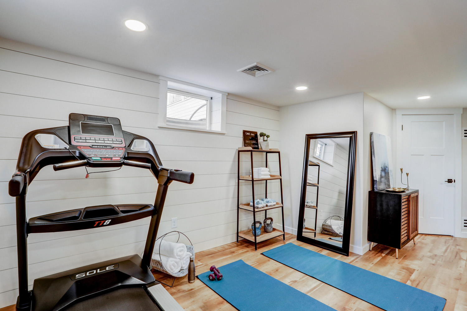 Lancaster Basement Remodel with workout area