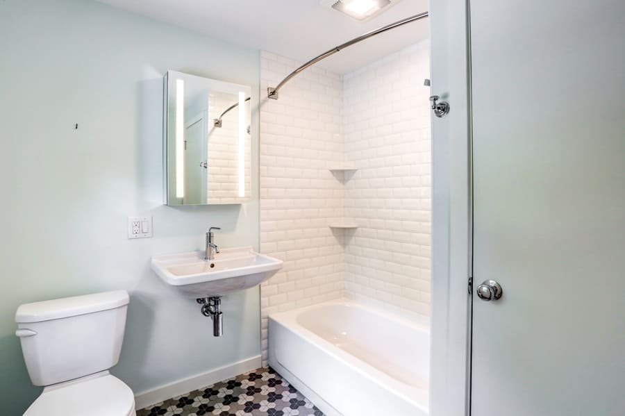 Tile shower in Lancaster bathroom remodel