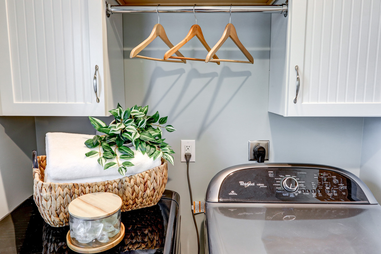 Clothing hanger in Lititz Laundry Room Remodel