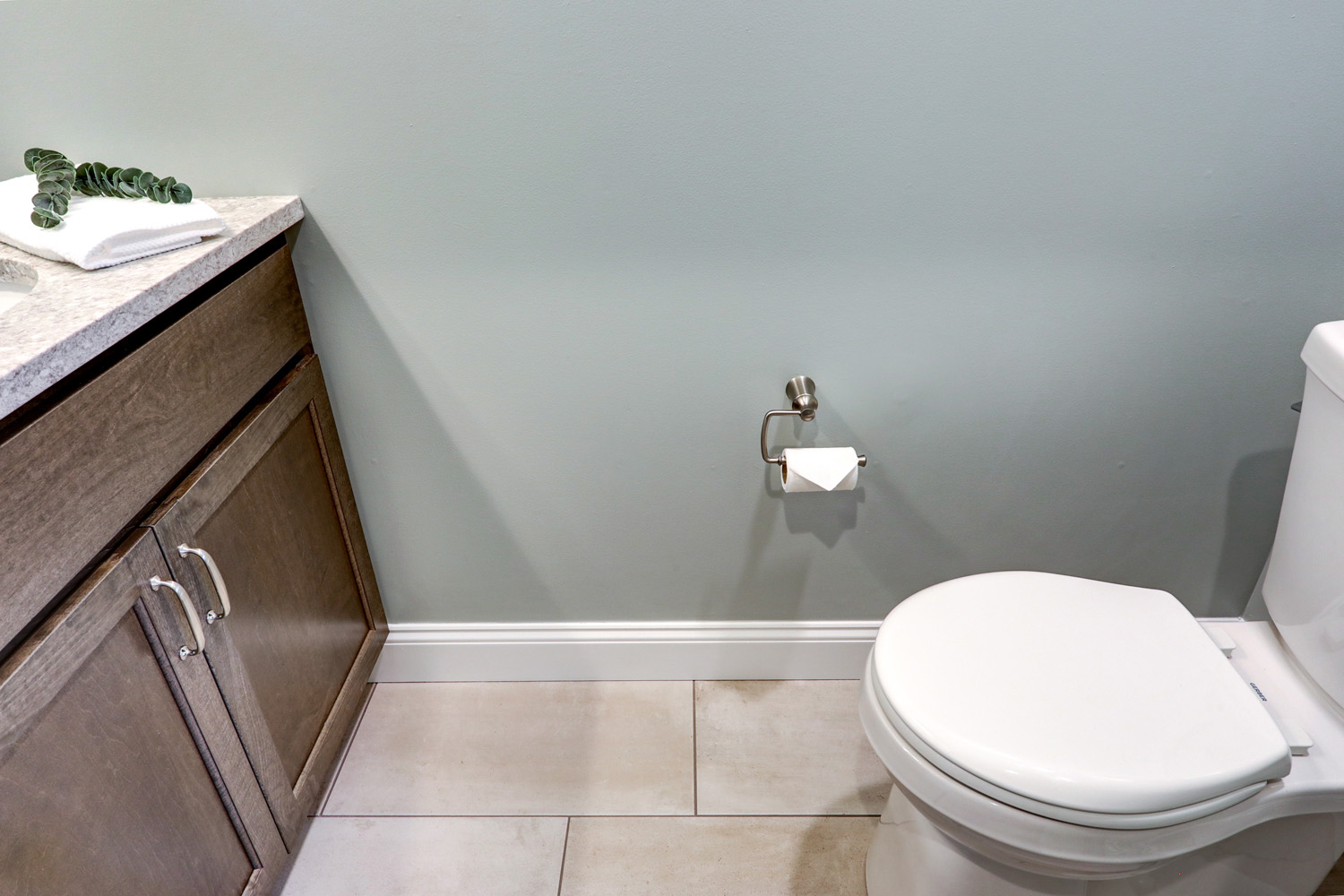 tile floor in Lititz Powder Room Remodel