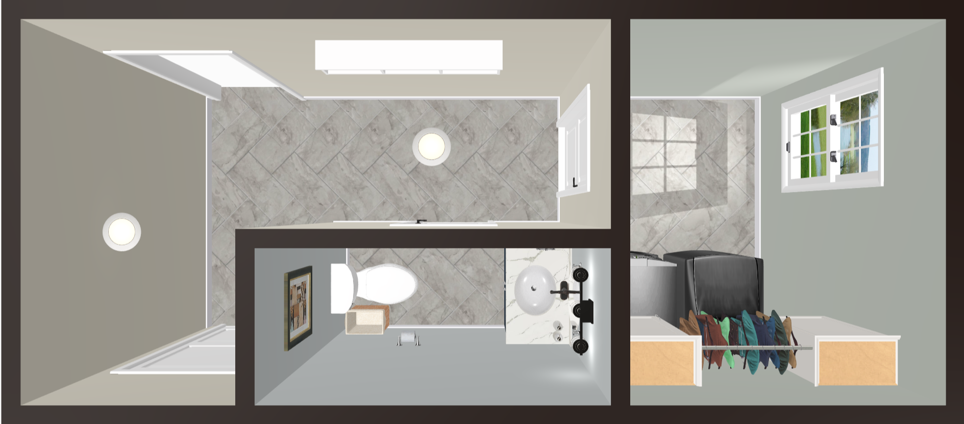 Design rendering of mudroom