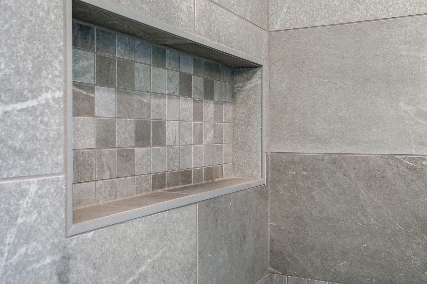 Tile Shower Niche in Manheim township bathroom remodel