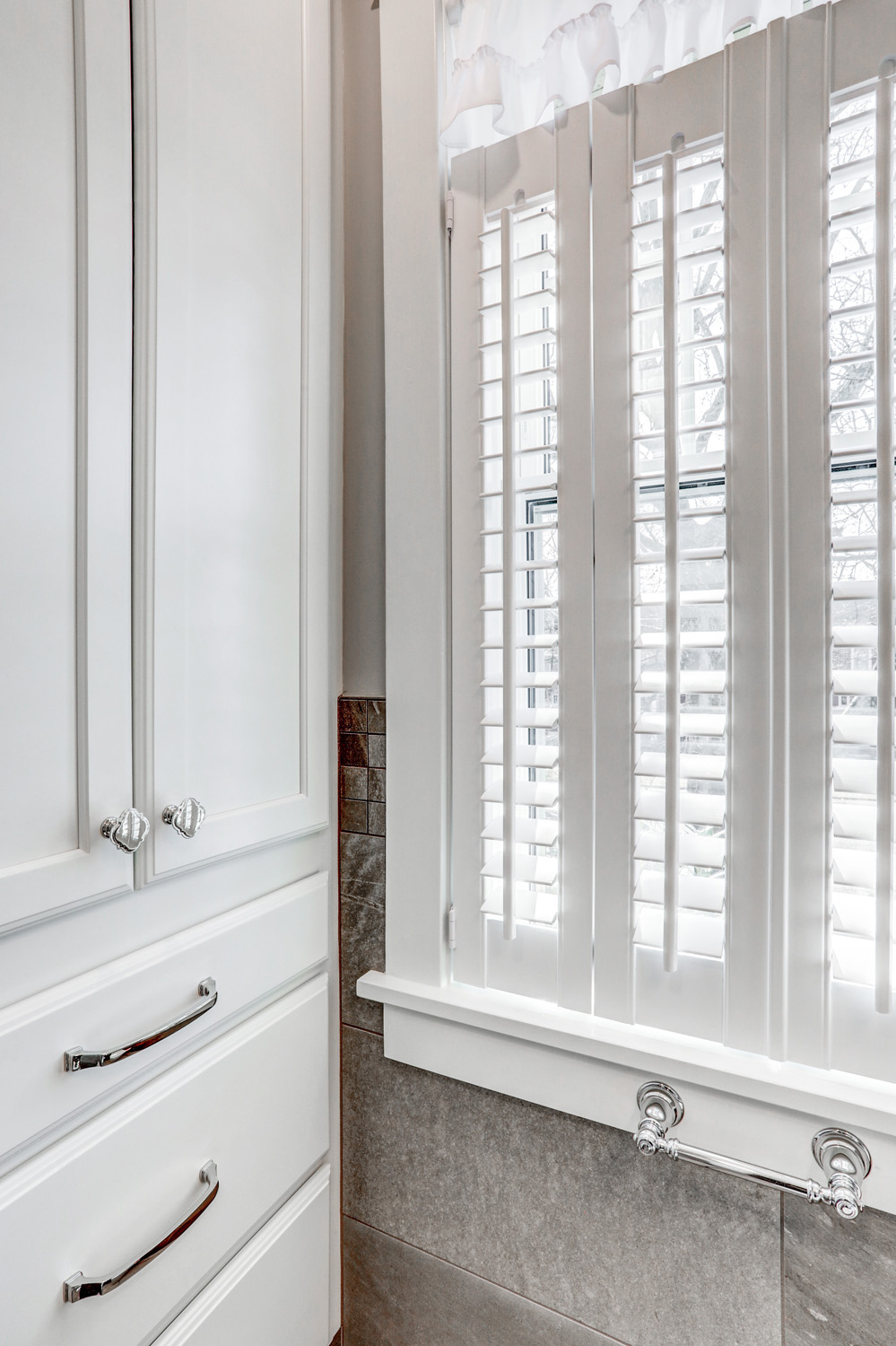 Storage cabinet in Manheim township bathroom remodel