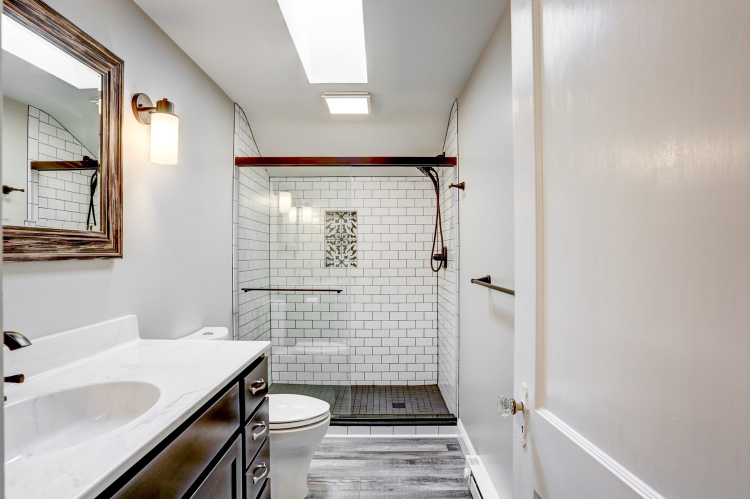 Lancaster Bathroom Remodel with new tile show and vanity