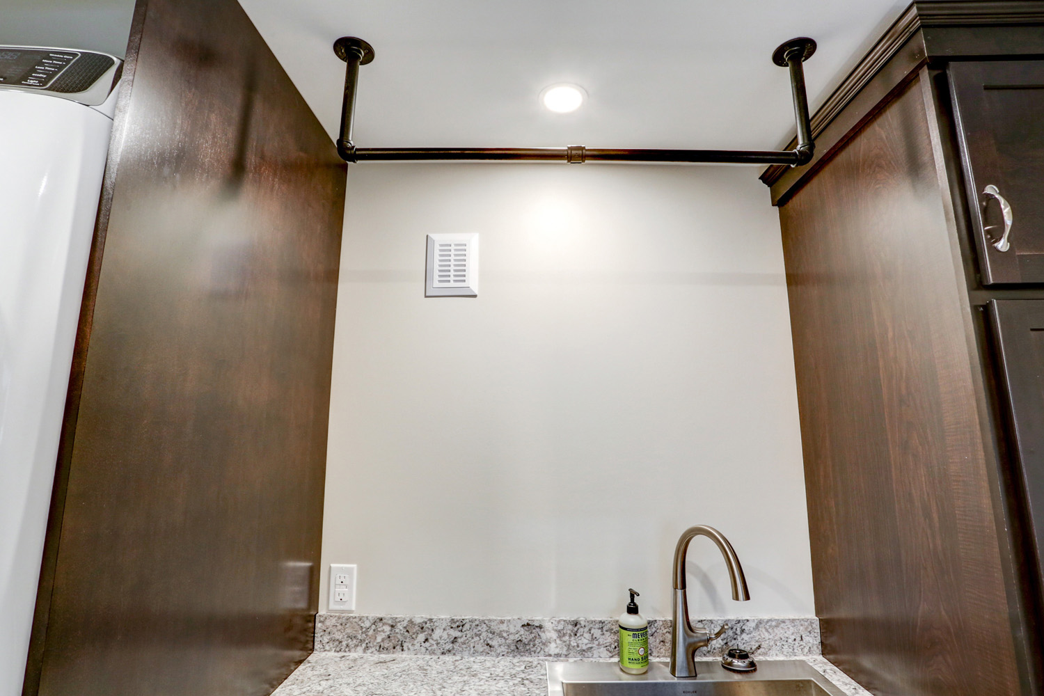 Clothing Drying Rack in Lancaster Laundry Room Remodel