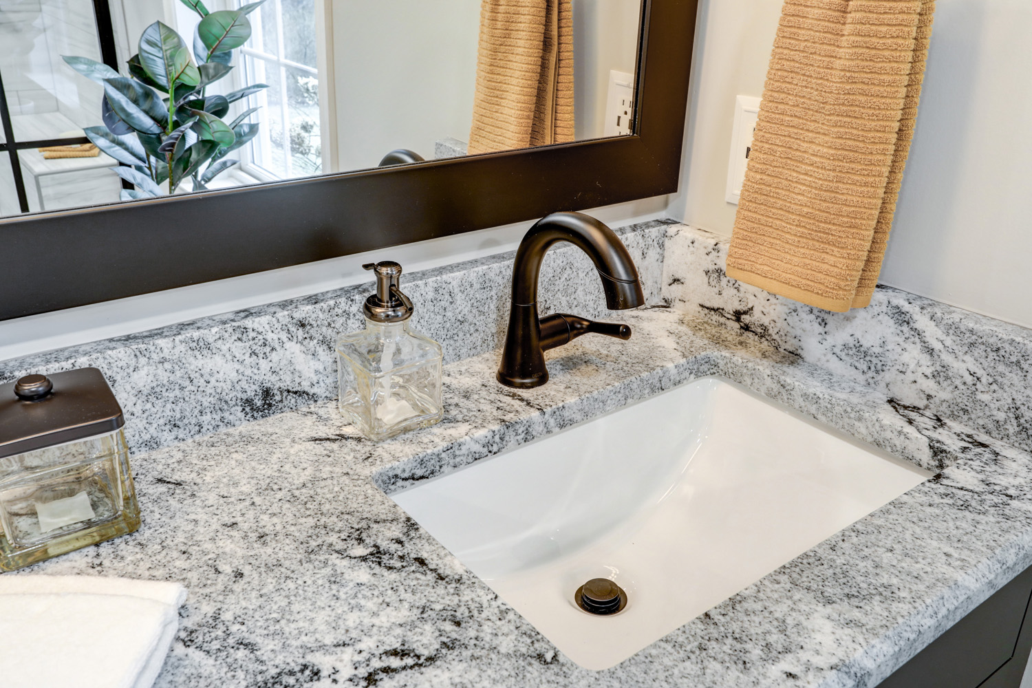 gray granite countertop in Manheim Township Bathroom