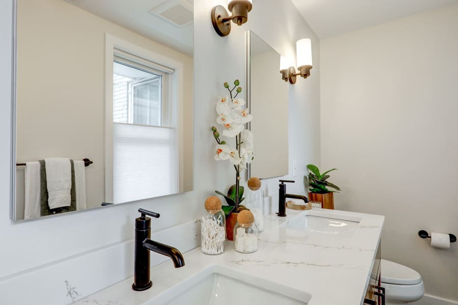 double vanity in Lancaster Bathroom Remodel 