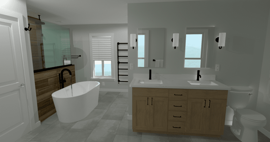 Design Rendering for Lancaster Bathroom Remodel 