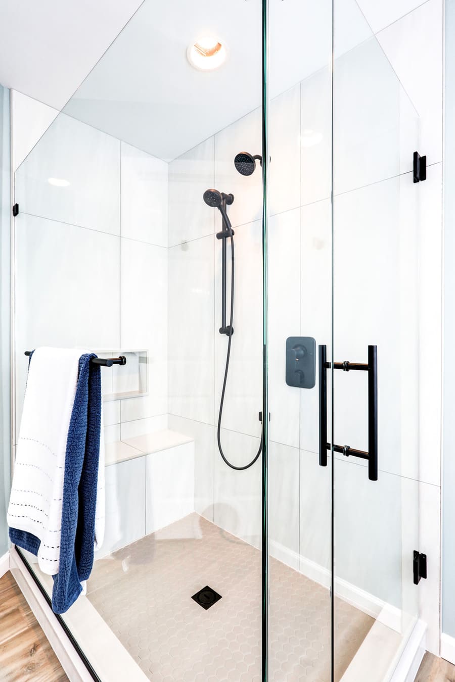 Lititz primary bathroom remodel glass shower