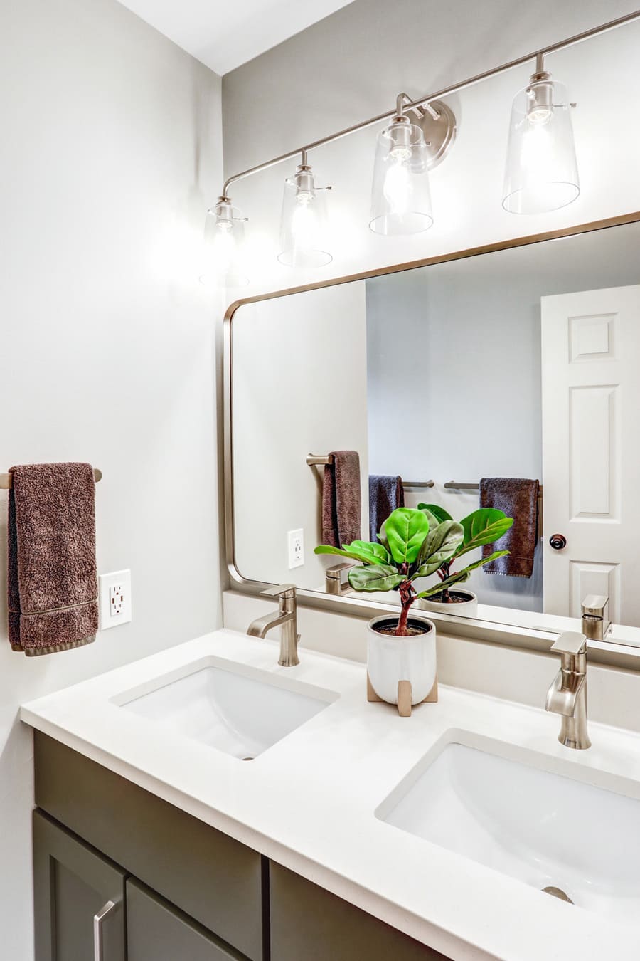double vanity in Lititz kids bathroom remodel