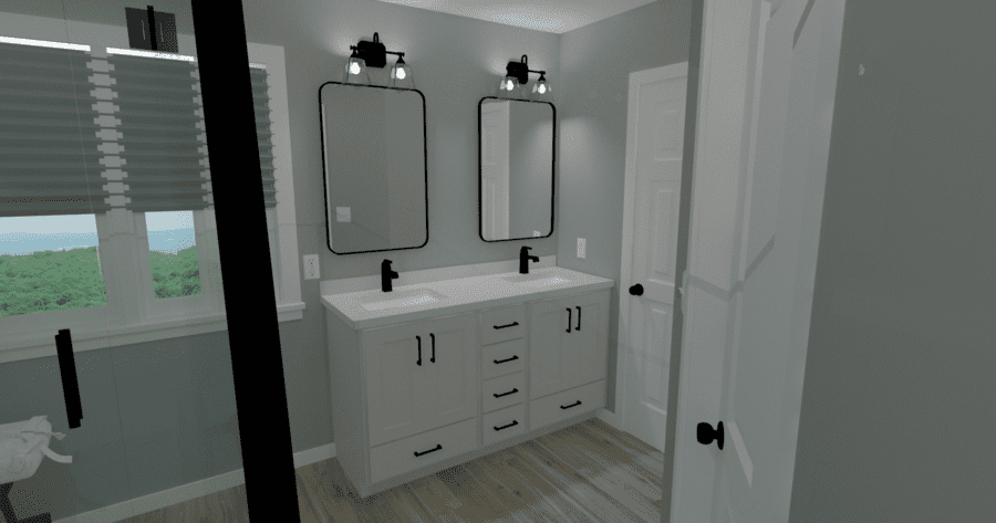 primary bathroom design renderings