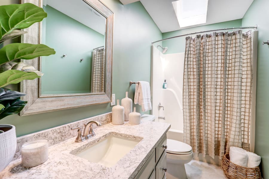 Centerville Kids Bathroom Refresh with quartz countertops