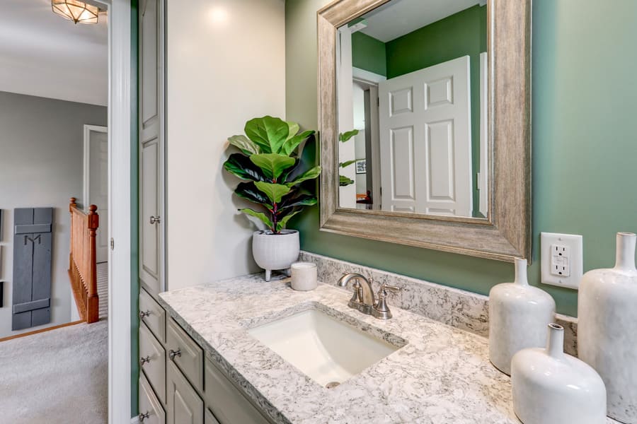 quartz countertop in Centerville Kids Bathroom Refresh