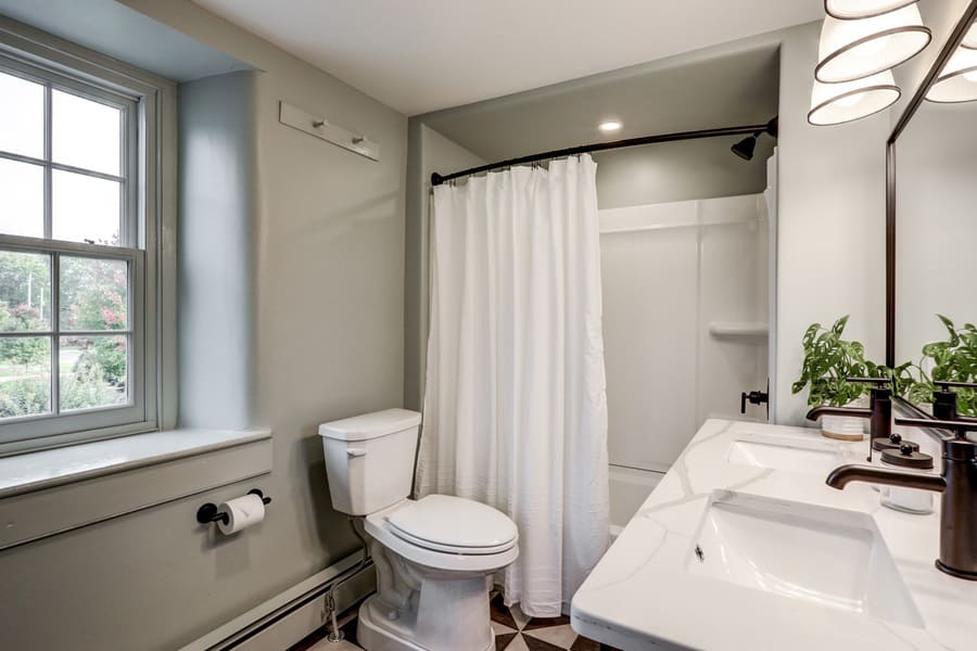 bathtub and shower in  Elizabethtown bathroom remodel