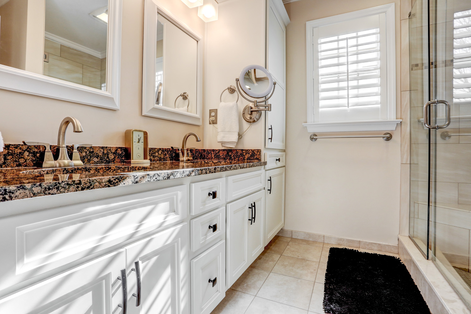 Updated Cabinets in Manehim Central Master Bathroom