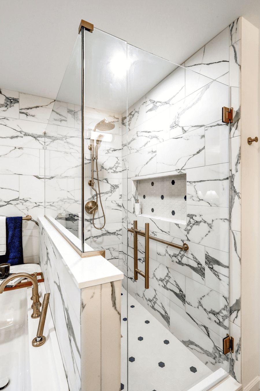 tile shower in Hempfield Master Bathroom Remodel 