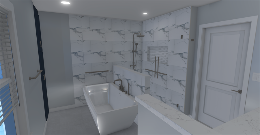 design rendering 2 of Hempfield Master Bathroom Remodel 