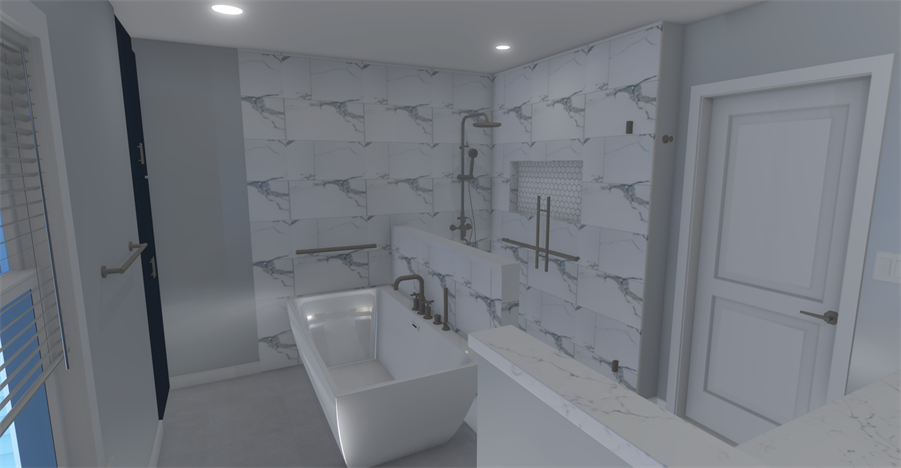design rendering 2 of Hempfield Master Bathroom Remodel