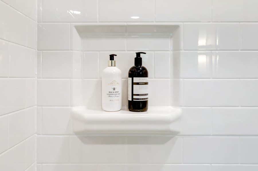 shower niche in Manheim Township Primary Bathroom Remodel