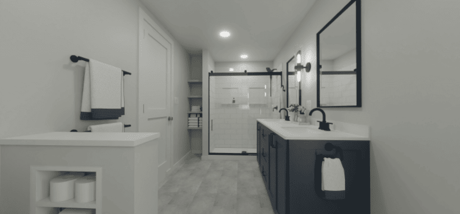 Manheim Township Primary Bathroom Remodel design rendering