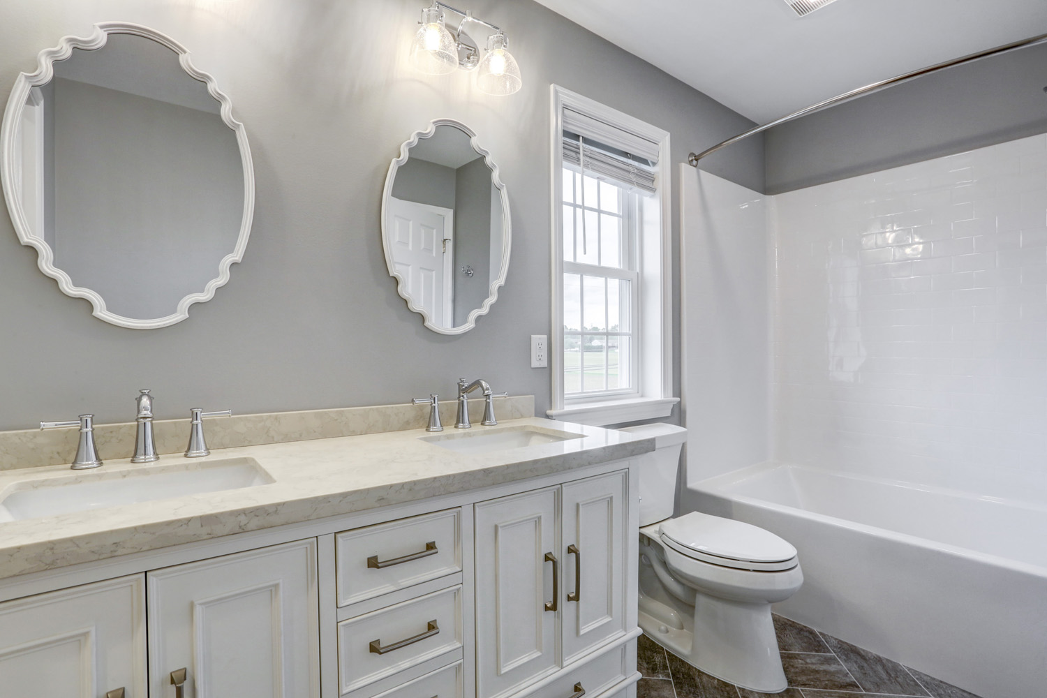 Bathroom addition with double vanity