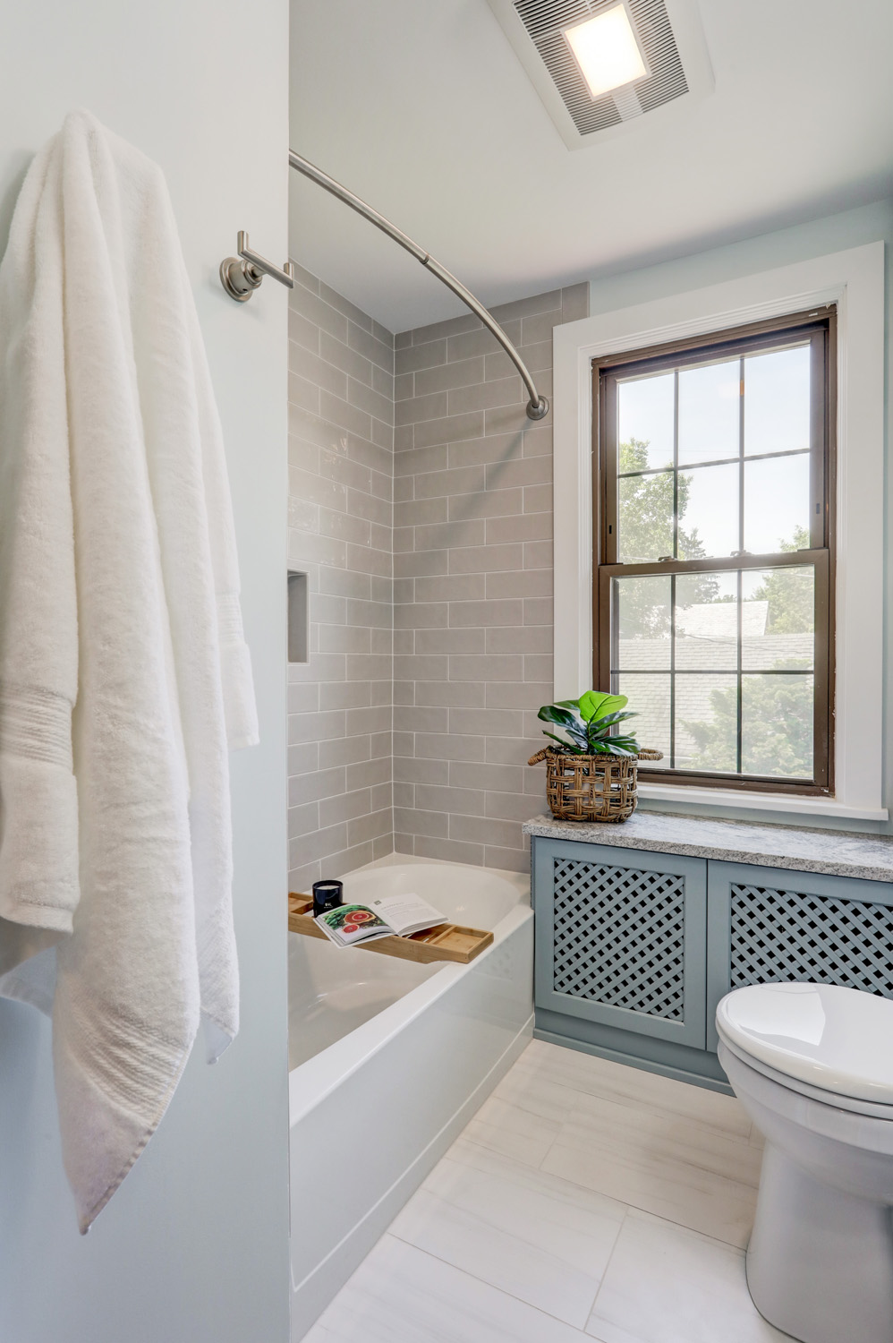 Lancaster Bathroom Remodel with shower and bathtub combo