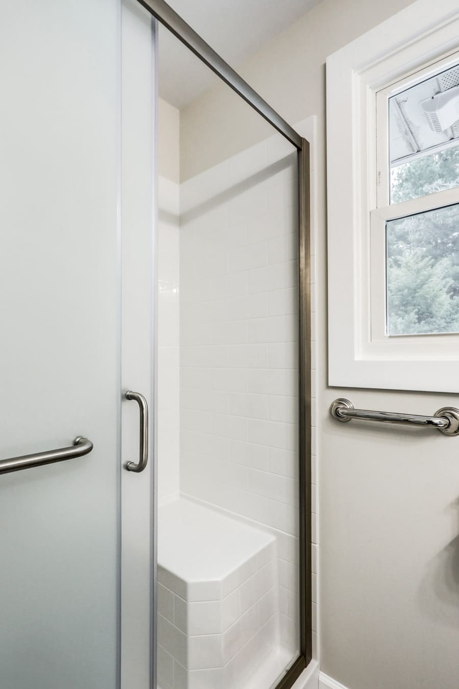 sliding shower door in Landisville Bathroom Remodel