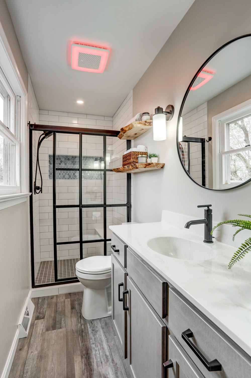 Master Bathroom Remodel in Lancaster with Matte Black finishes