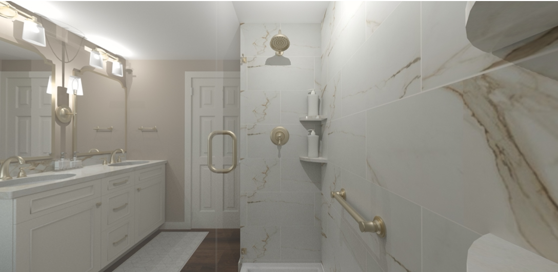 Manheim Township Bathroom design rendering