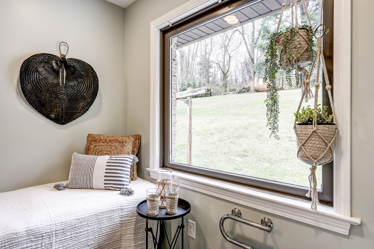 Large window in Willow Street Master Bathroom Remodel