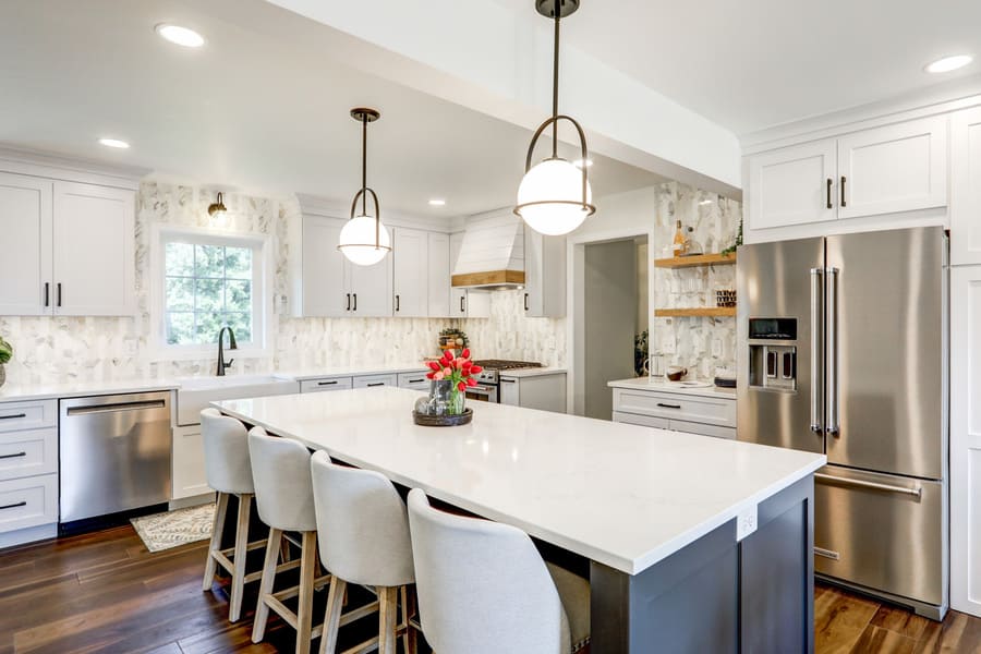 large island in Lititz kitchen remodel