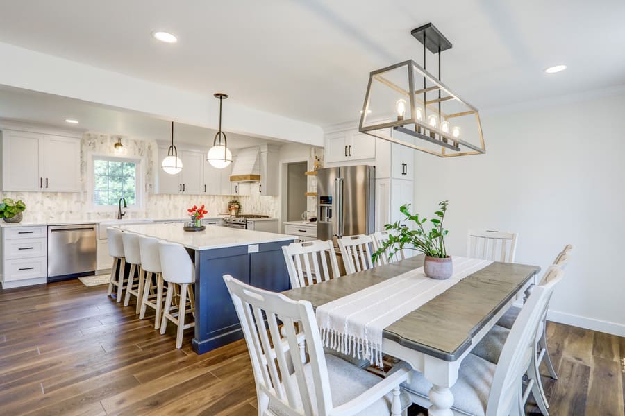 Lititz kitchen after wall removal and remodel