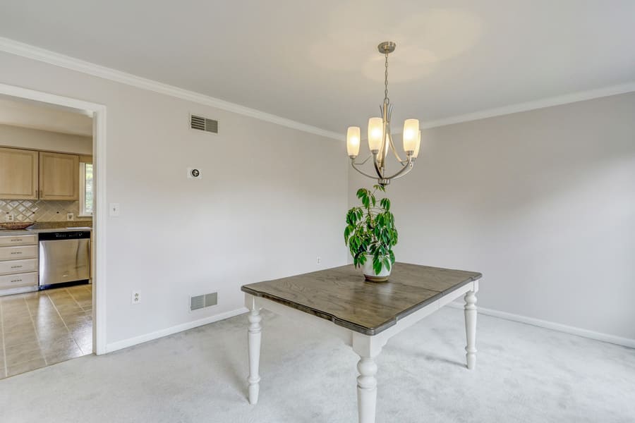 Lititz dining room before wall removal and kitchen remodel