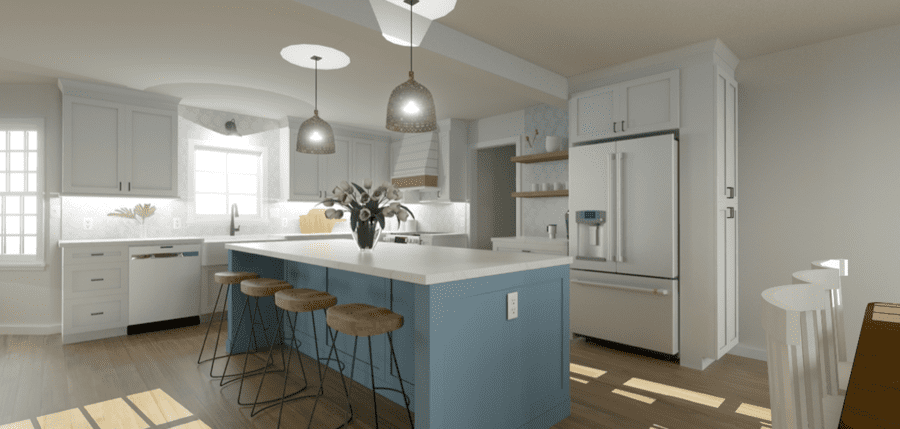 design renderings in Lititz kitchen remodel