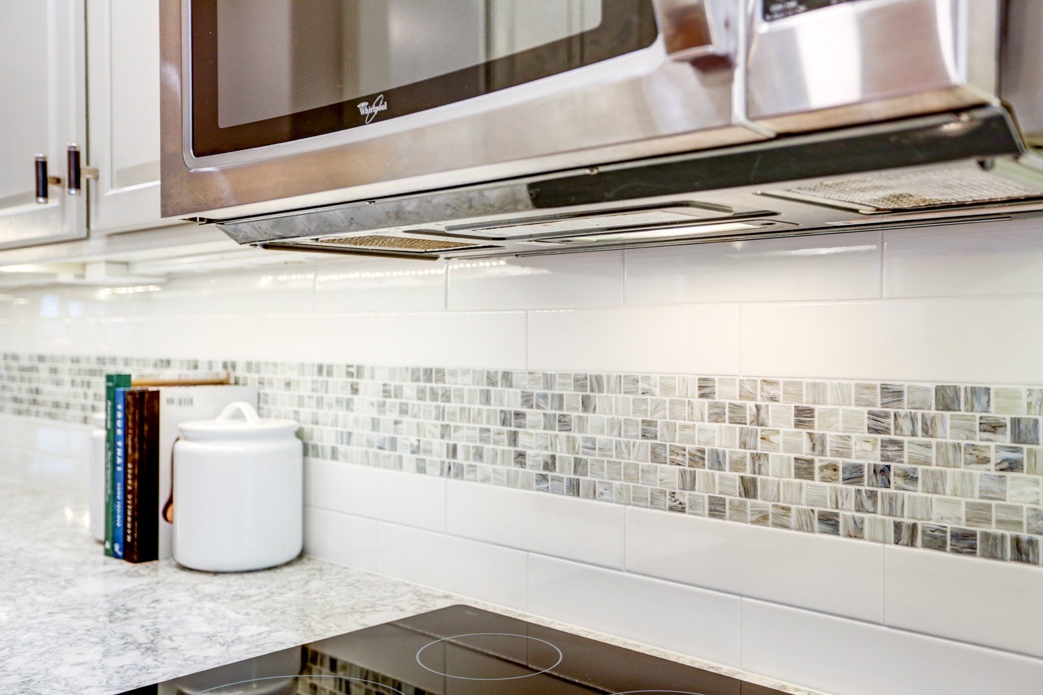 Tile backsplash in Centerville Kitchen Remodel