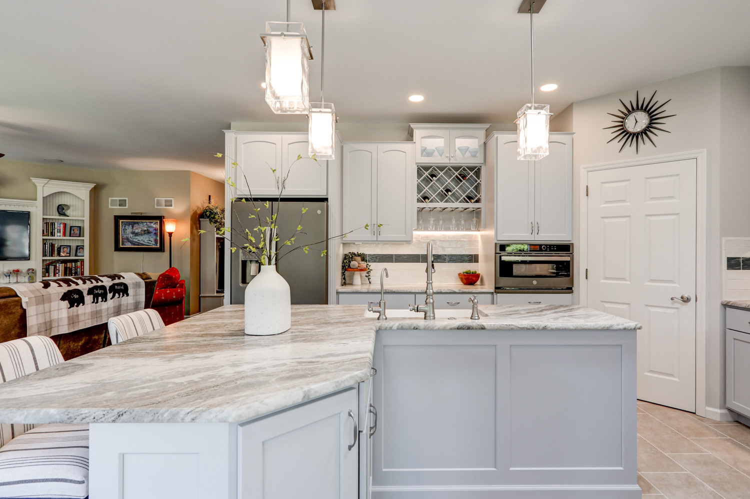 Kitchen Island in Conestoga Valley Kitchen Remodel 