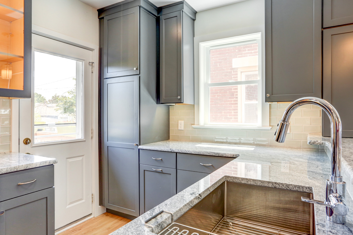 Gray cabinets in Lancaster City Kitchen Remodel