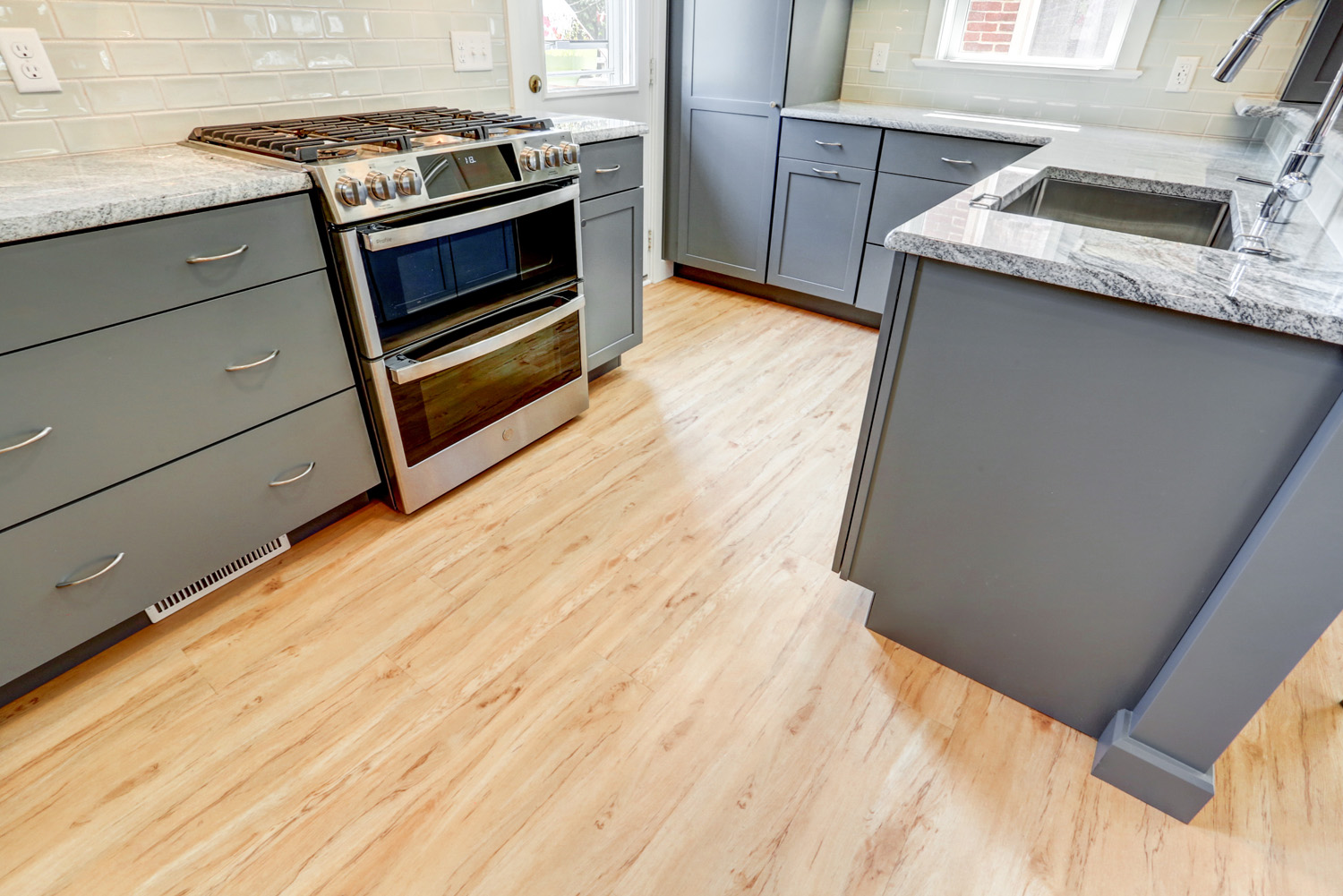 Vinyl Plank Floor in Lancaster City Kitchen Remodel